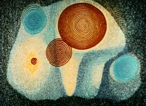image du film COMPRESSION MOTION PAINTING No 1 DE OSKAR FISCHINGER.