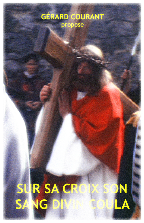 image du film SUR SA CROIX SON SANG DIVIN COULA.