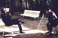 Tournage avec Ettore Scola.