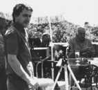 Tournage du Cinmaton de Joseph Losey.